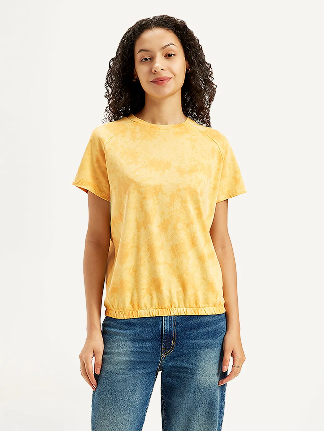 Women's Tie-Dye Regular Fit Top Casual Layering Wear Subtle Details