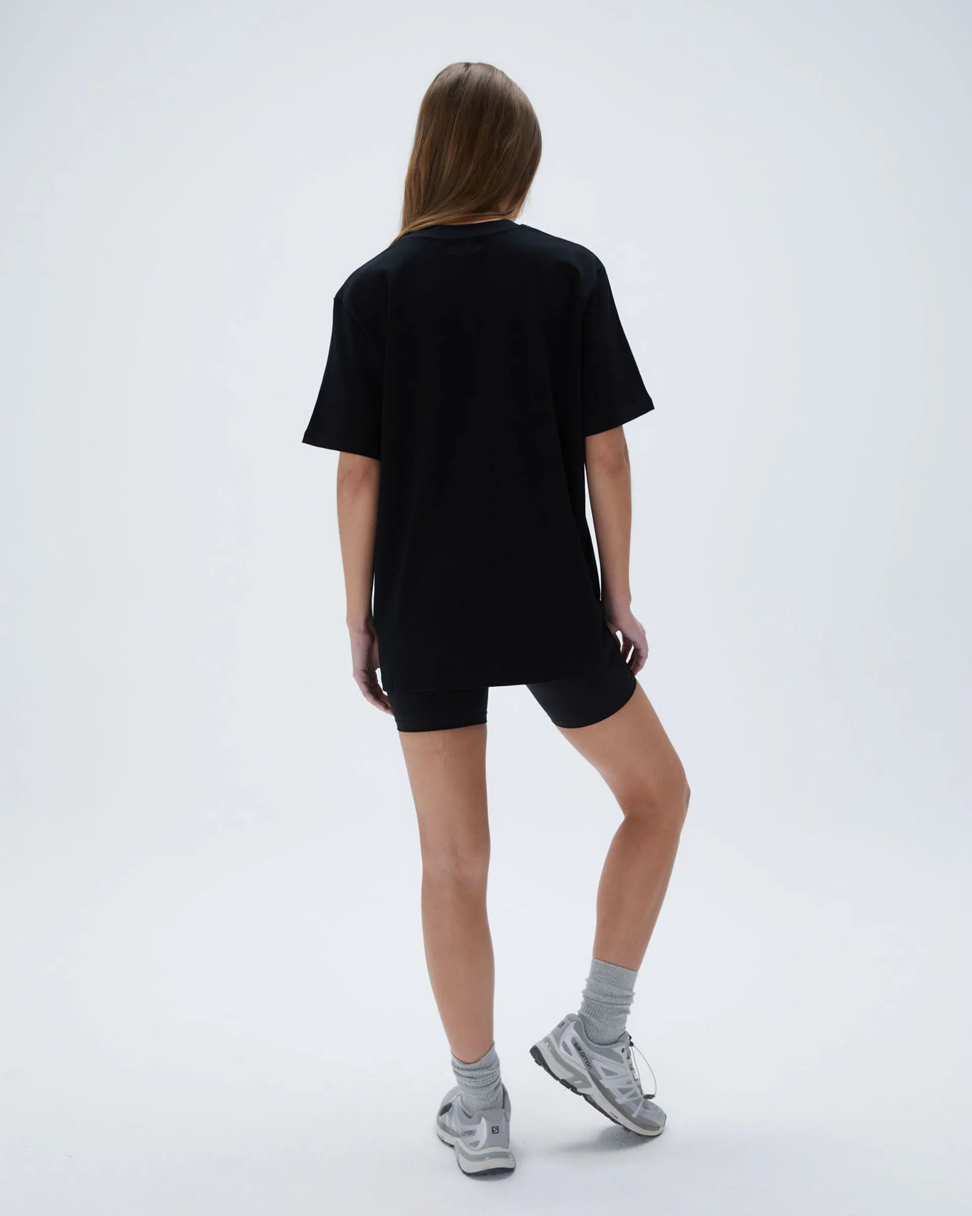 ADA Short Sleeve Oversized T-shirt - Black/White Pilling Resistant Finish