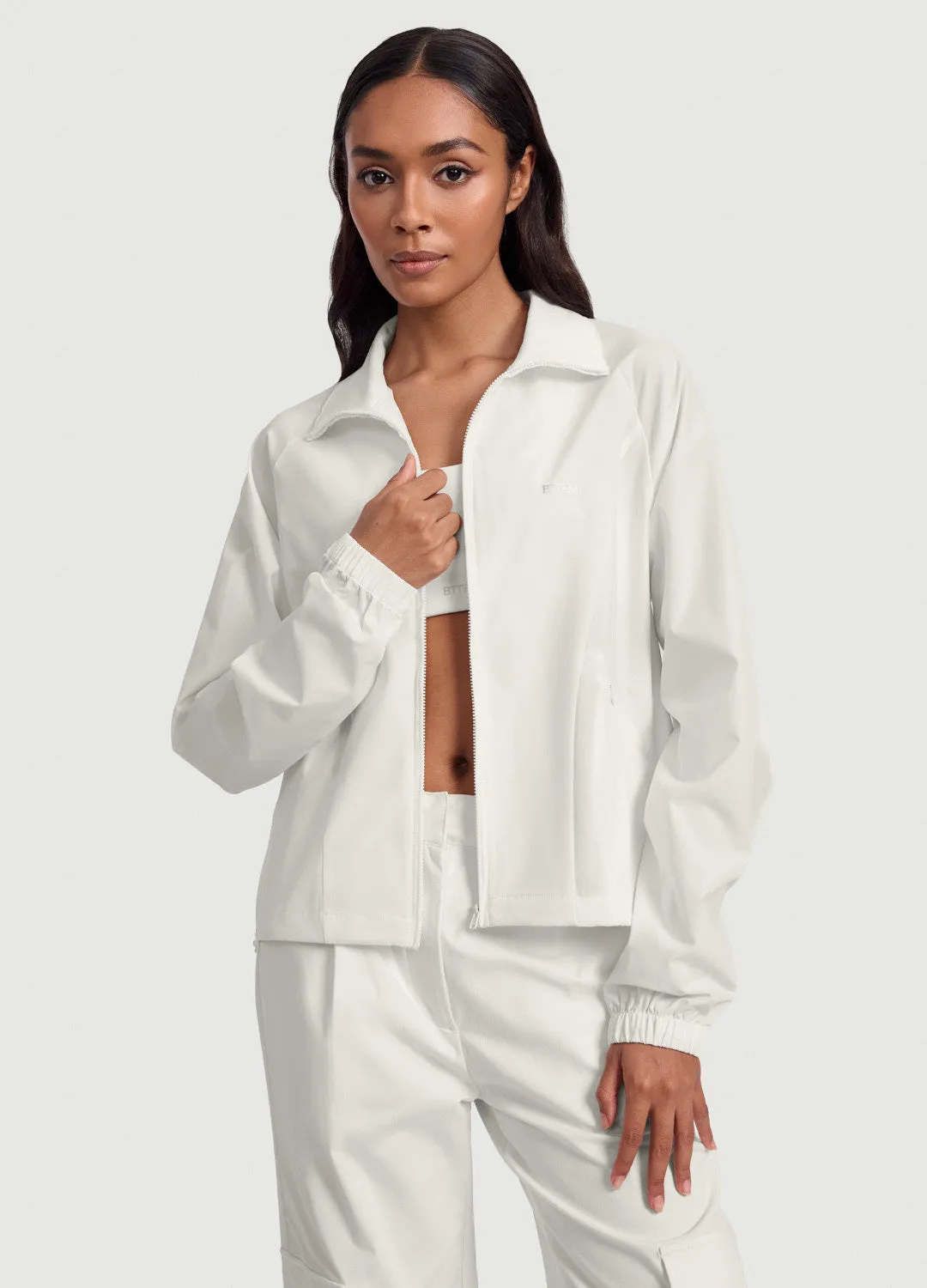 Timeless Piece Easy Movement Cut Funnel-Neck Jacket