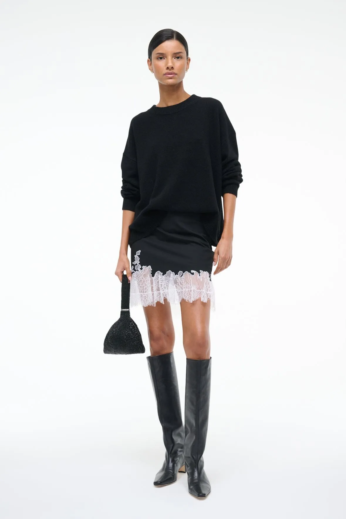 NADIA MINI SKIRT | BLACK Animal Print