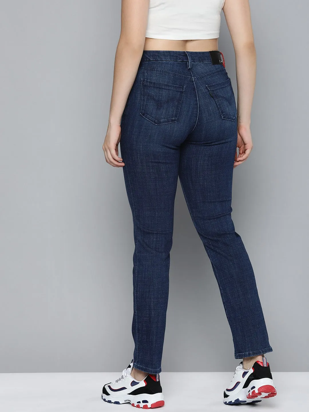 Women's Redloop 724 Blue Straight Fit High Rise Jeans Breathable Classic Wear Eco Friendly