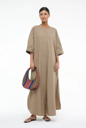 Grace Color Subtle Glow ENZO MAXI DRESS | TAUPE