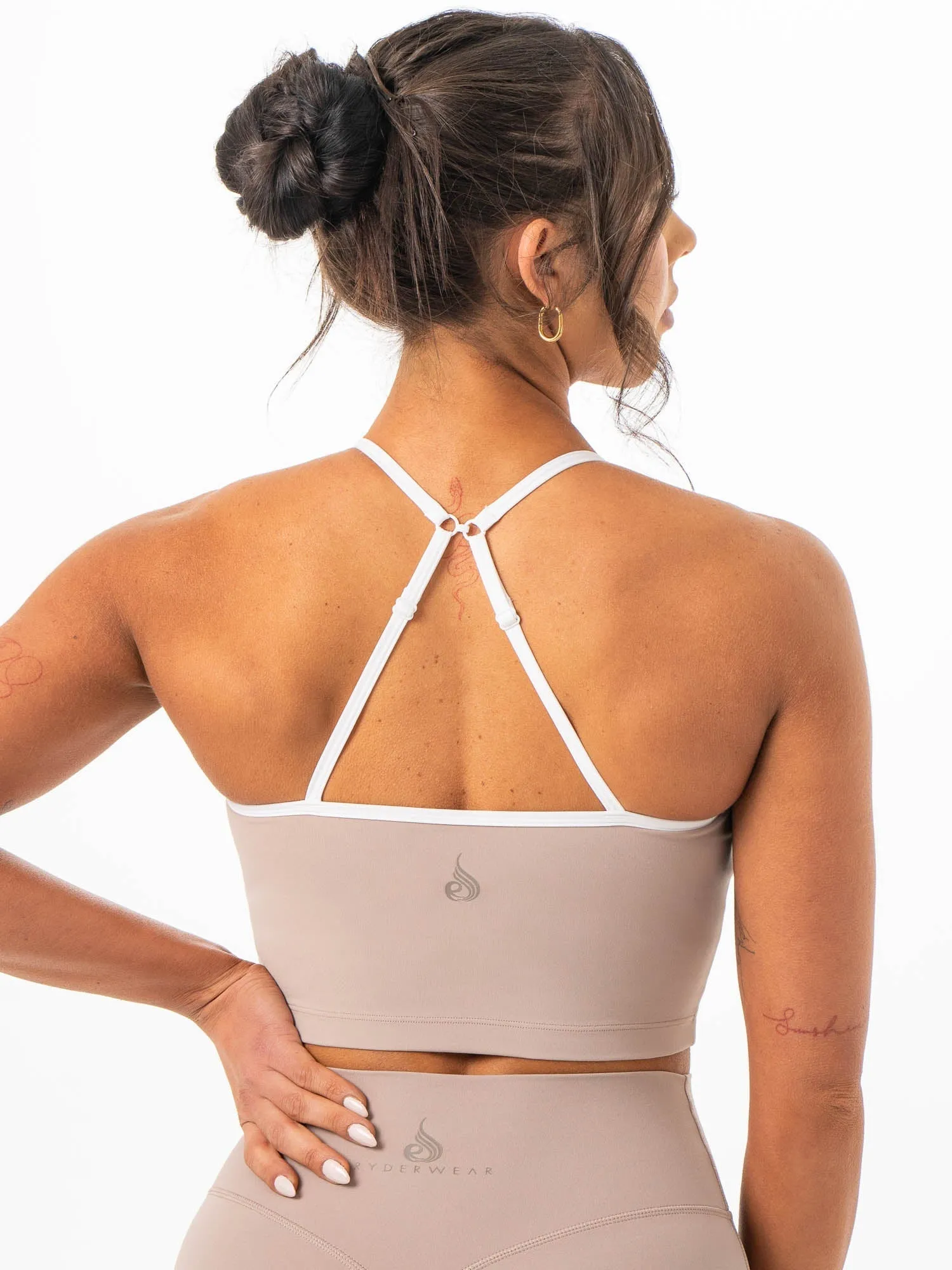 NKD Contrast Shelf Bra Tank - Almond AdjustableCuffSystem