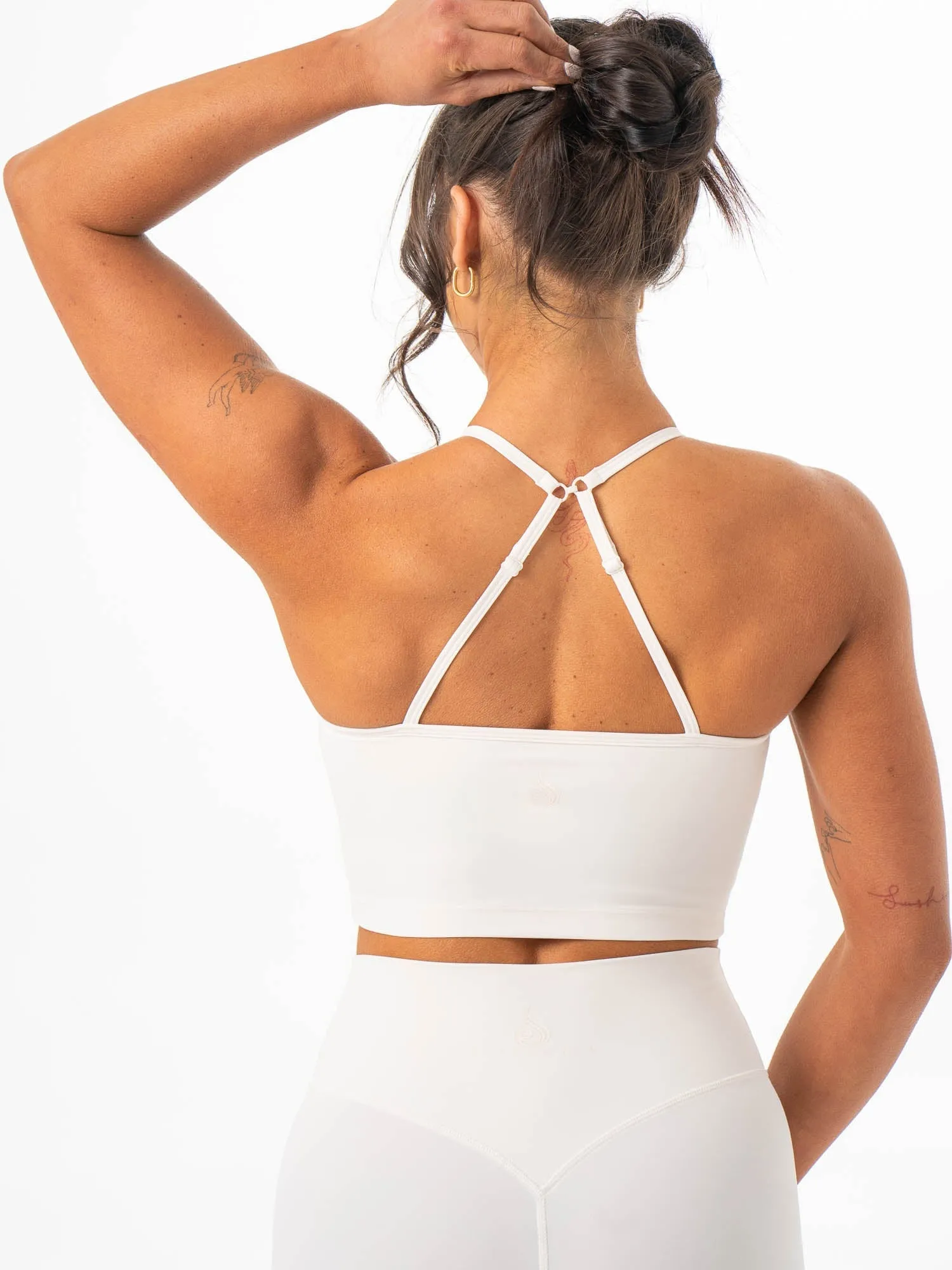 MinimalistSilhouette preshrunk NKD Contrast Shelf Bra Tank - Vanilla