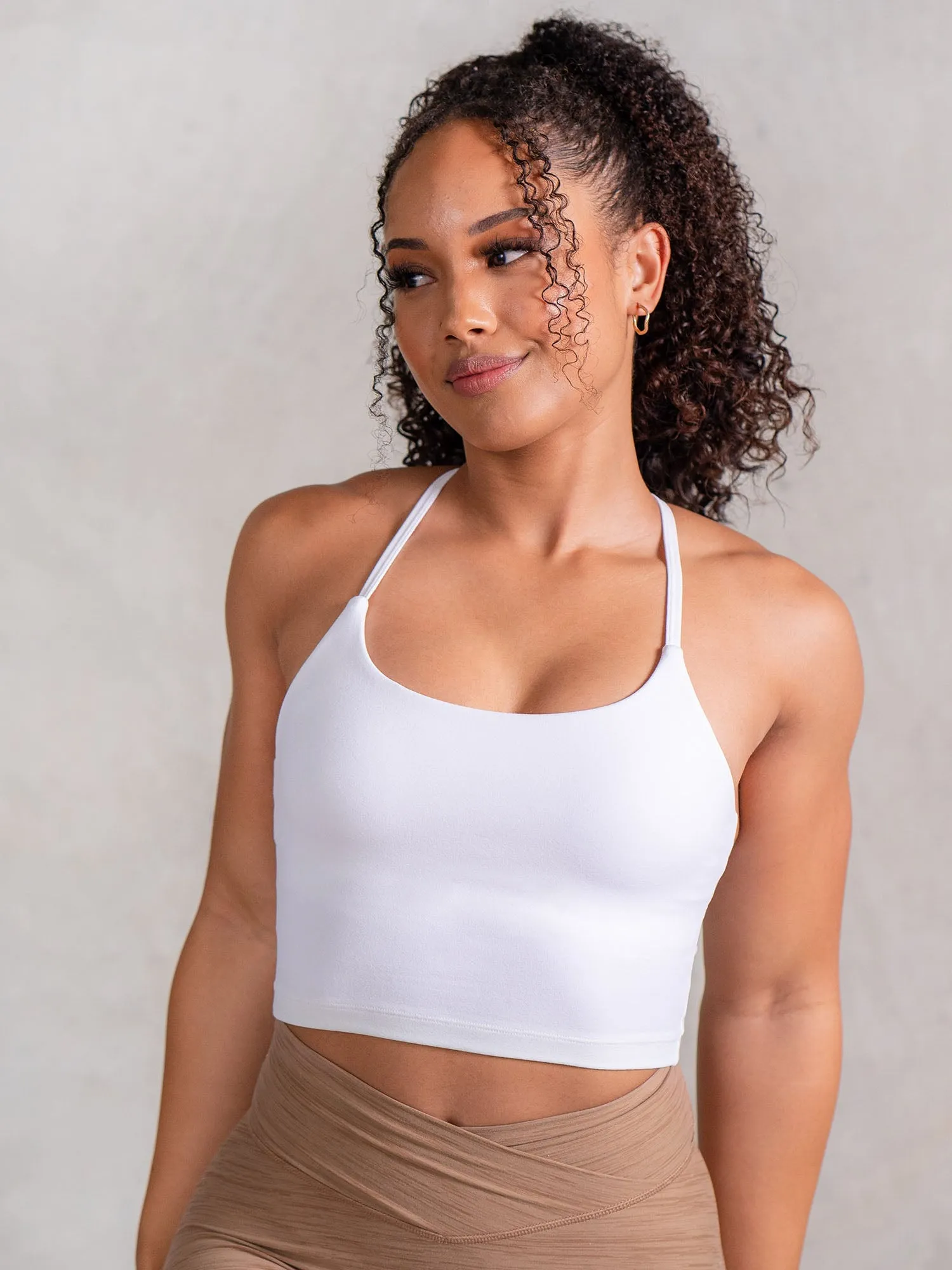NKD Embody Tank Bra - White Classic Polo QuickDrySystem