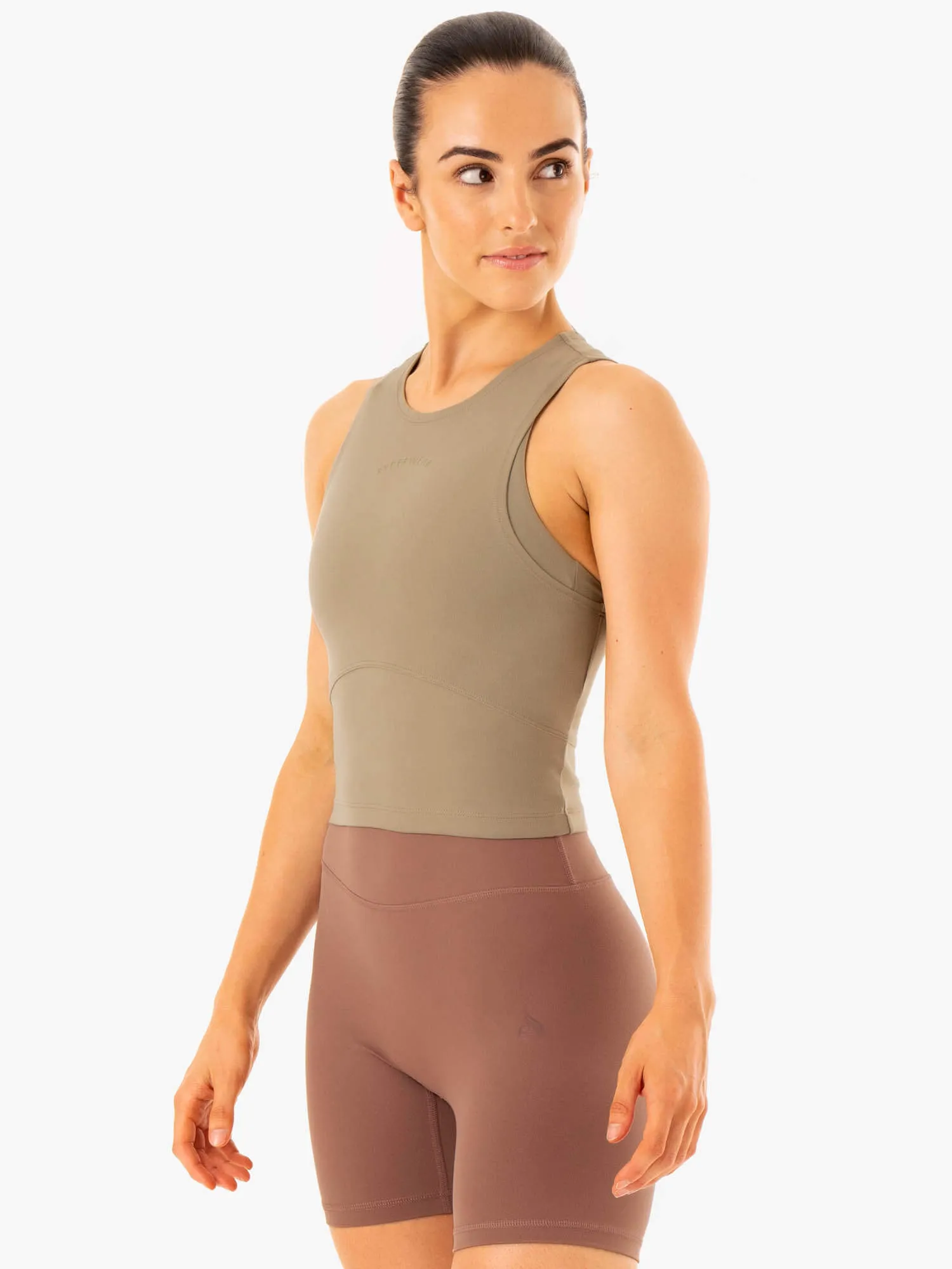 ComfortStretch Easy Fit NKD Refine Tank - Khaki