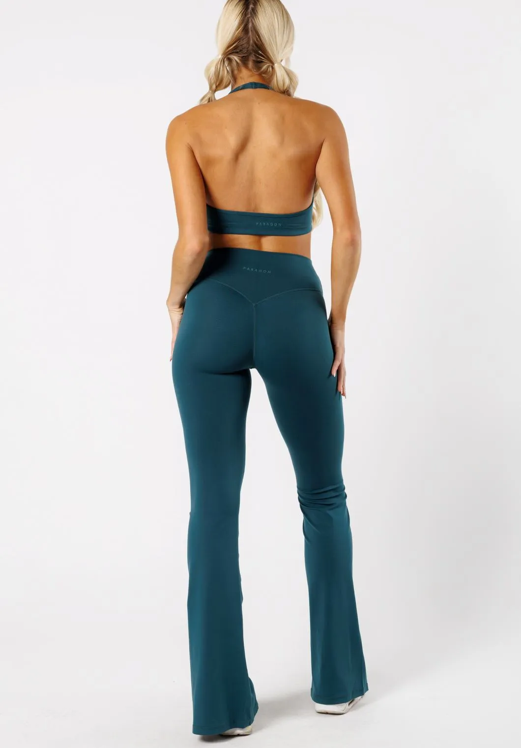 Stay Put Cuffs Comfy Design Reluna? Front Slit Sculptseam? Flare Leggings 34" Serpentine