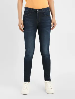 Women's 710 Blue Skinny Fit Mid Rise Jeans Day To Day Date Night Loose Vintage Lover