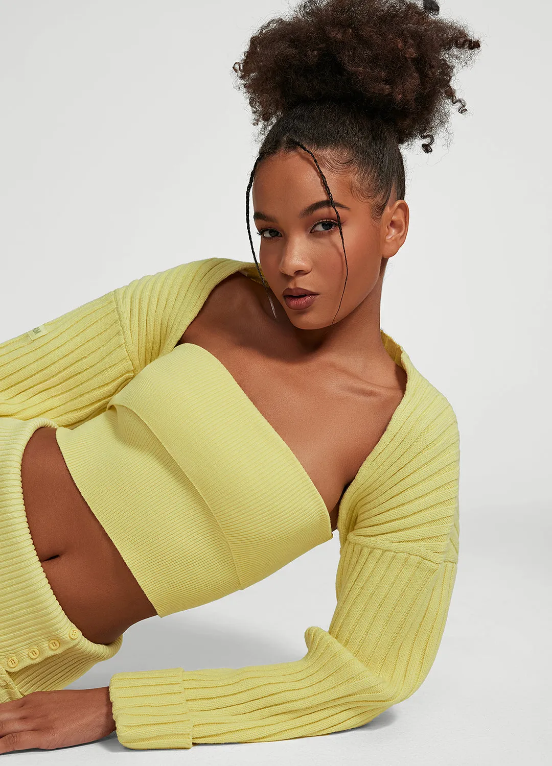 Essential Fit Lightweight Thermal Tech Ribbed Knit Shrug