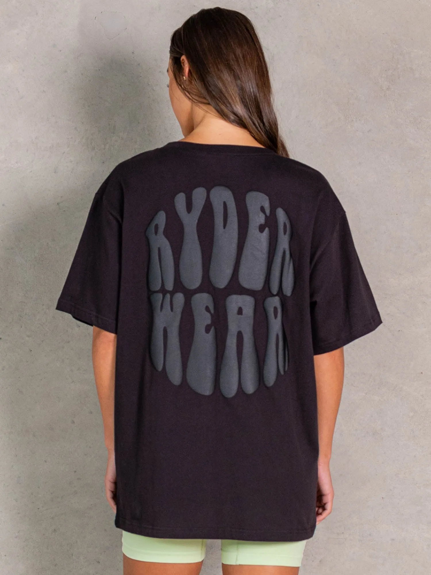 NRG Oversized T-Shirt - Faded Black Soft and Stretchy Low Impact Processing