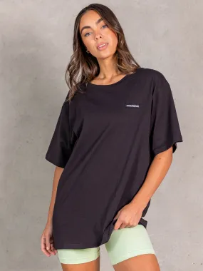 NRG Oversized T-Shirt - Faded Black Elegant Detail