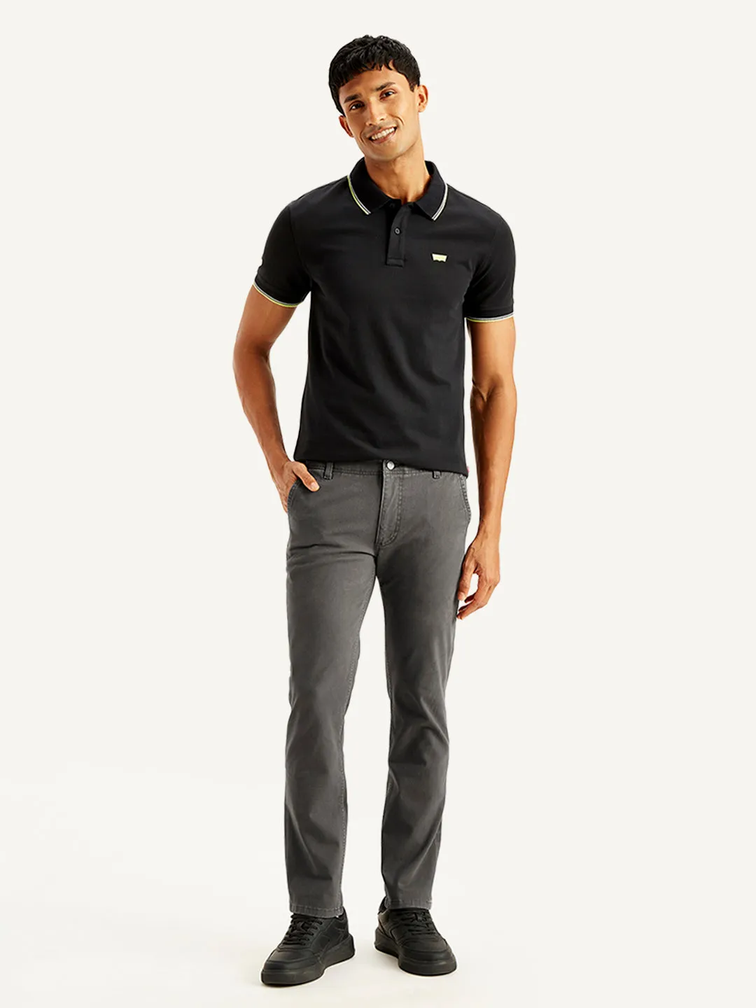 Stay Cool Men's Grey Slim Fit Chinos