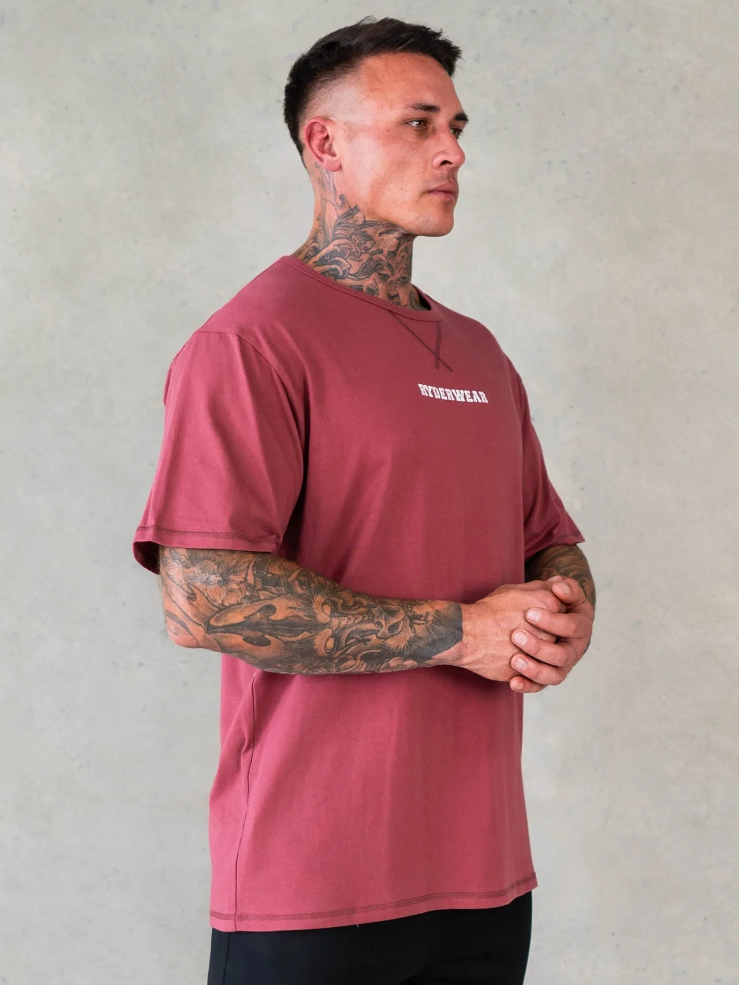 Stretchable Fabric Octane T-Shirt - Red Oxide