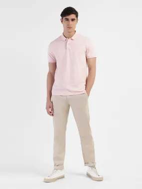 Soft Wear Casual Attire Men's Geometric Print Polo T-shirt