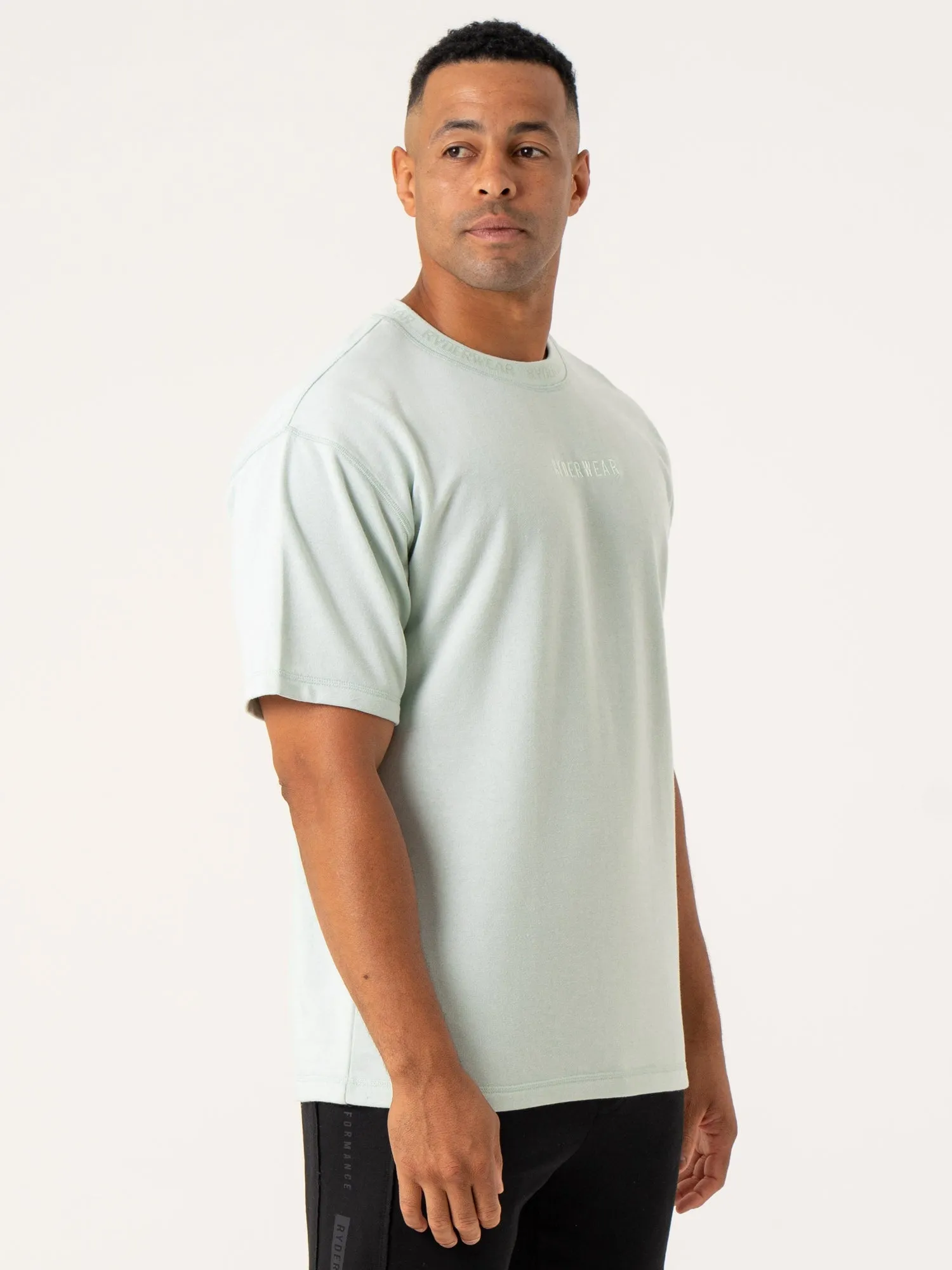 Sporty Comfort Pursuit Fleece T-Shirt - Spearmint