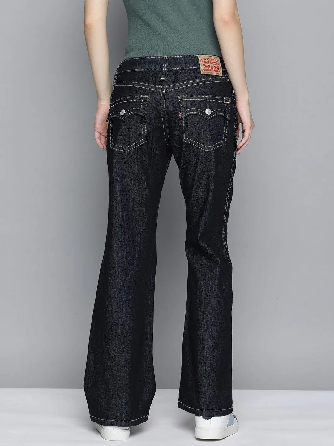 Function Ready Stylish Cut Women's Blue Bootcut Fit Low Rise Jeans