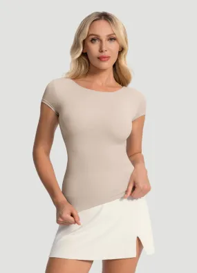 Open-Back T-Shirt Street Trend Look Minimalist Apparel