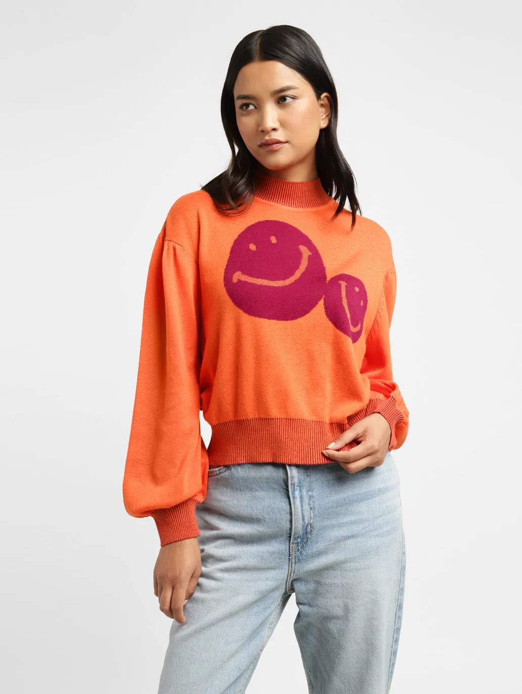 Functional Style Timeless Style Women's Graphic Print High Neck Sweater