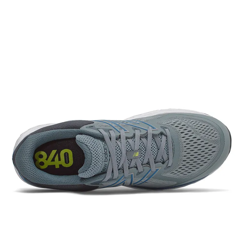 840v5 - Ocean Grey with Oxygen Blue - Men's Heel Counter Stability