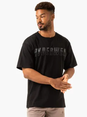 Overdrive Oversized T-Shirt - Black Matte Look Travel Ready