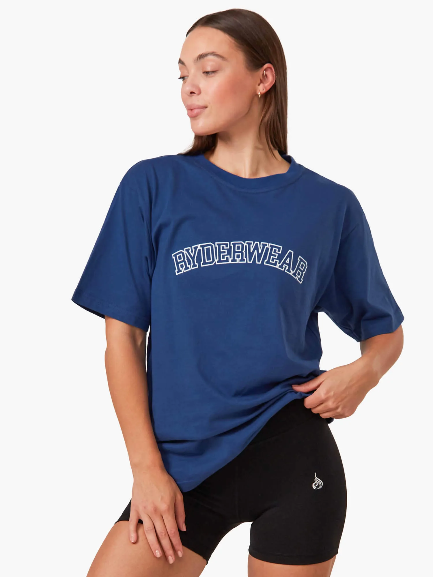 Seam Free Shoulders Oversized T-Shirt - Royal Blue