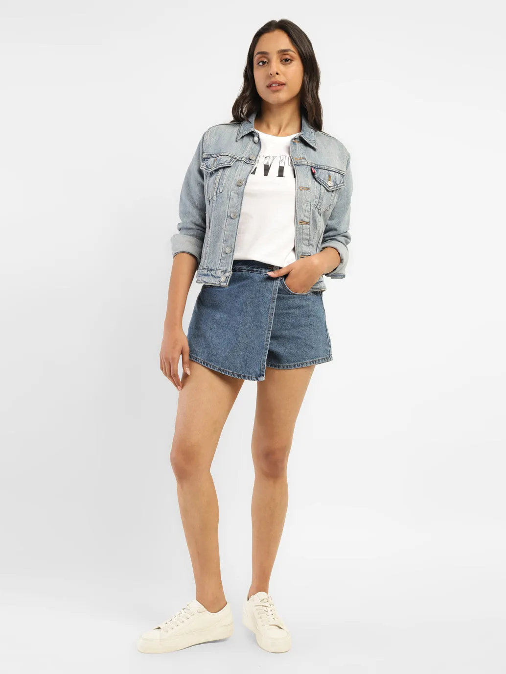 Women's High Rise Navy?Regular Fit Skort Versatile Fit Signature Line