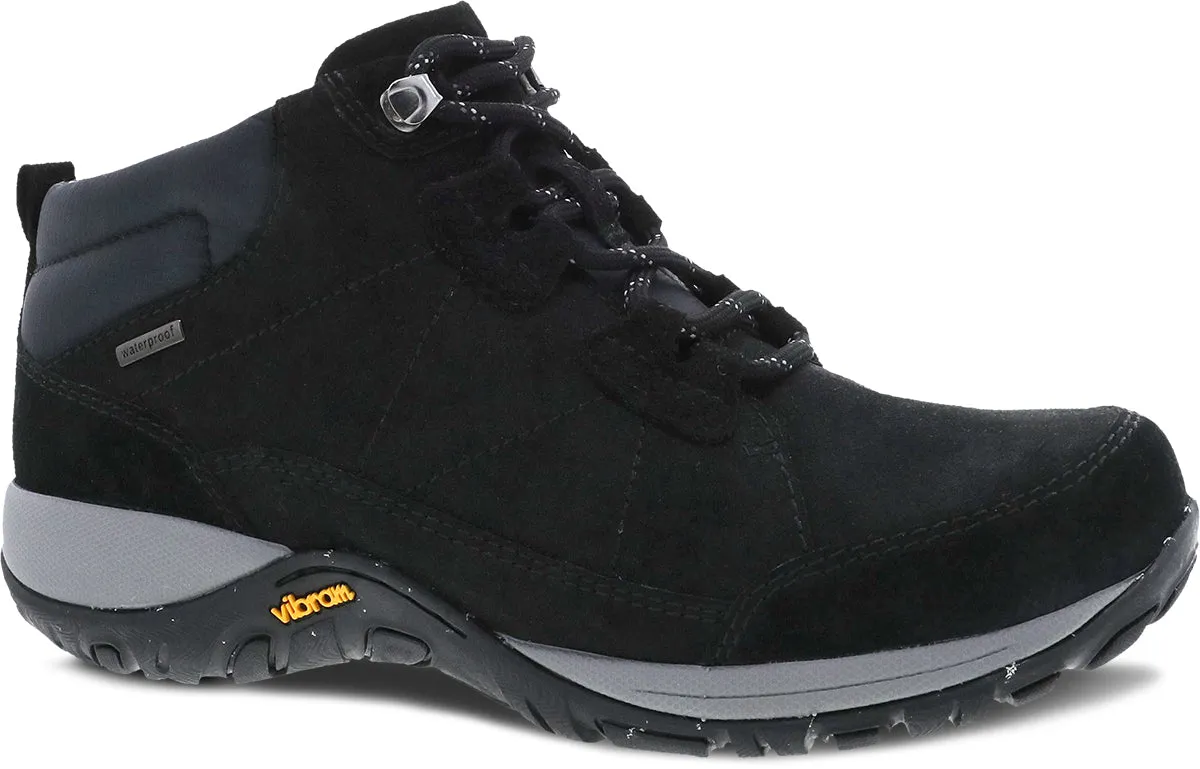 Slip Resistant Hiking Trails Pearla - Black Burnished Suede