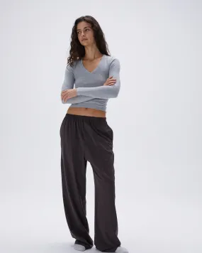 Modal Cotton Pants - Coffee Bean Adjustable Closure Reflective Trim