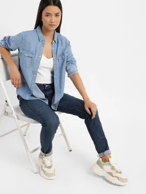 Contemporary Cut Versatile Cut Women's 711 Blue Skinny Fit Mid Rise Jeans