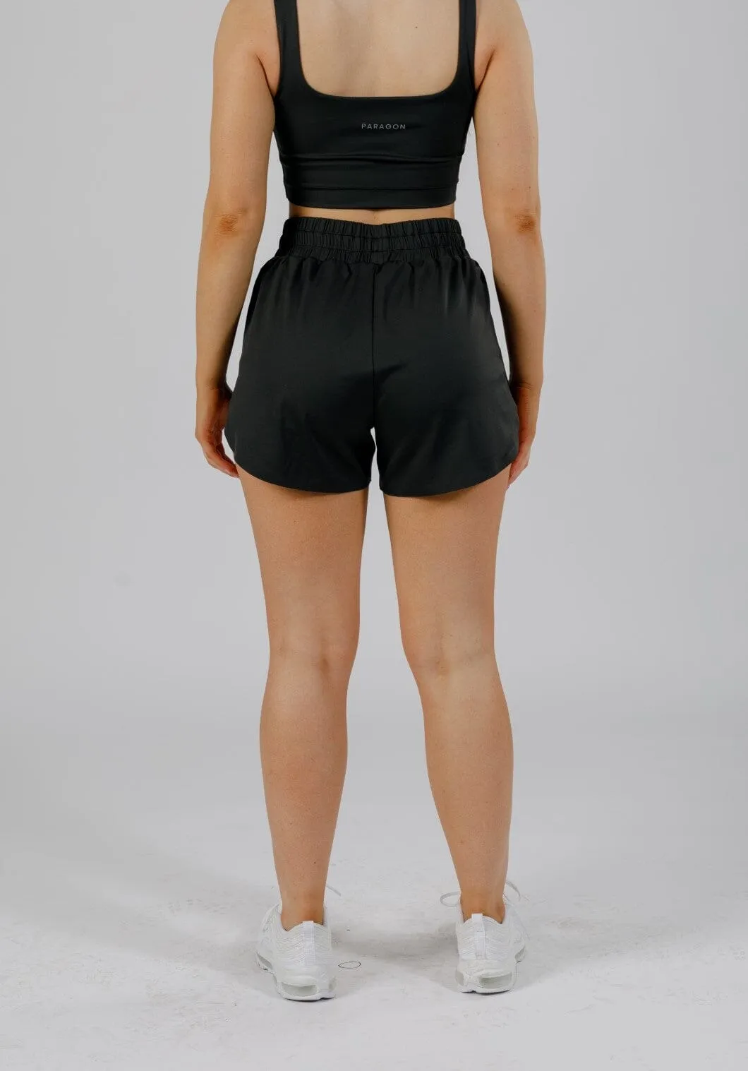 Non Restrictive Cut FeatherKnit? Track Short Black