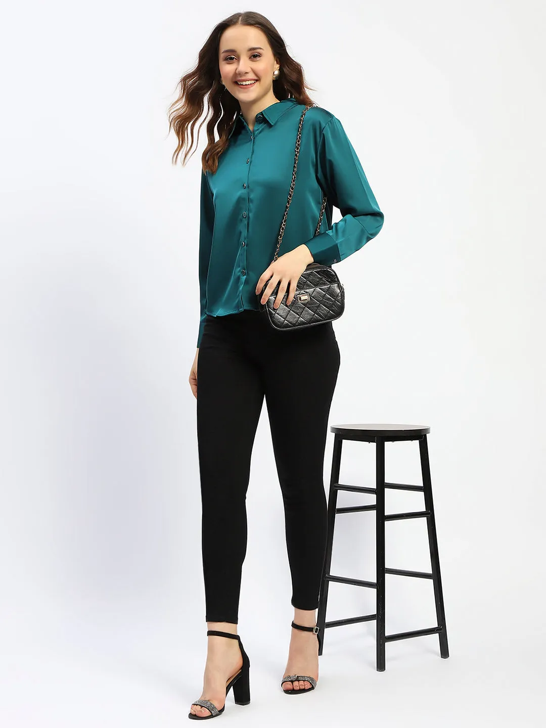 Madame Black Skinny Fit Cotton Blend Denim Anti Snag Thread Technology Slim Design