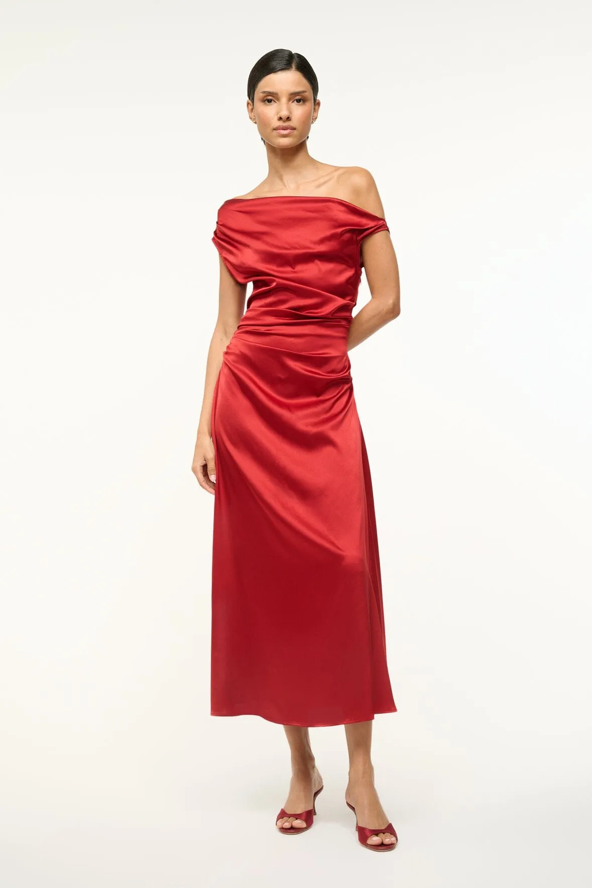 PHARE SILK DRESS | ROUGE Lined interior
