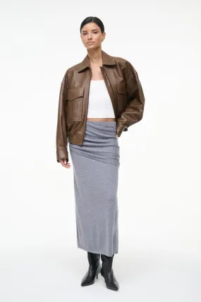 Cultural Event ribbed texture WILMA SKIRT | HEATHER GREY