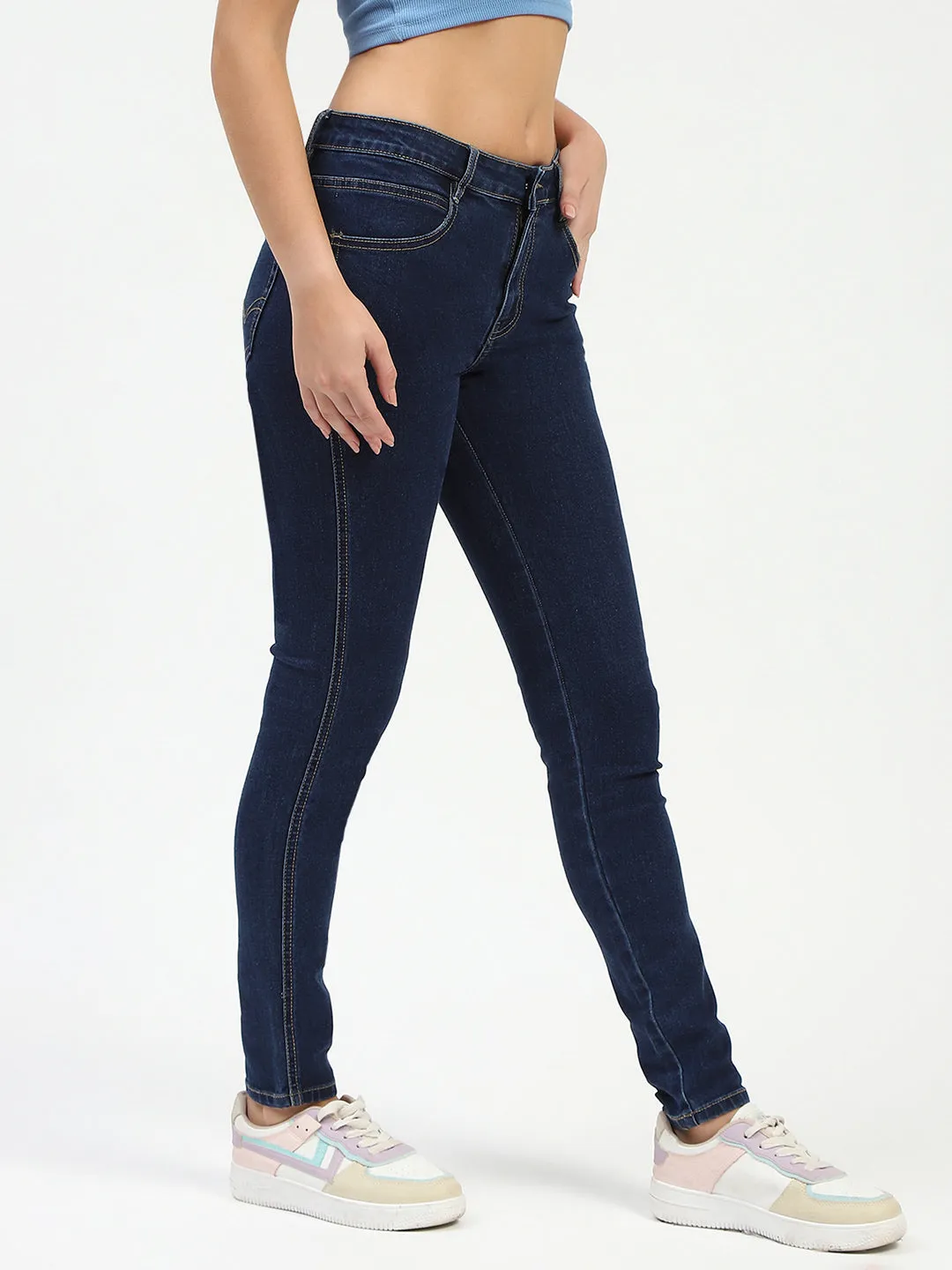 No Fade Look Madame Blue Skinny Fit Jeans