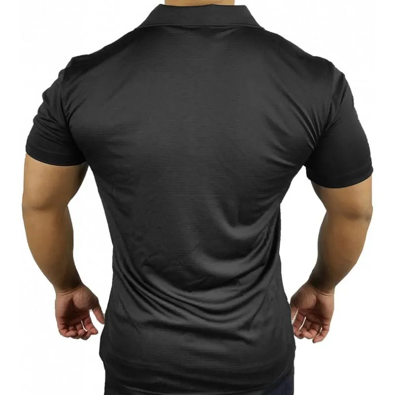 Chilly Weather Style Trendy Tops Polo Tee - Black