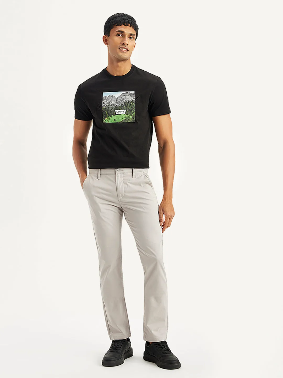 Men's Grey Slim Fit Chinos Thermal Regulating