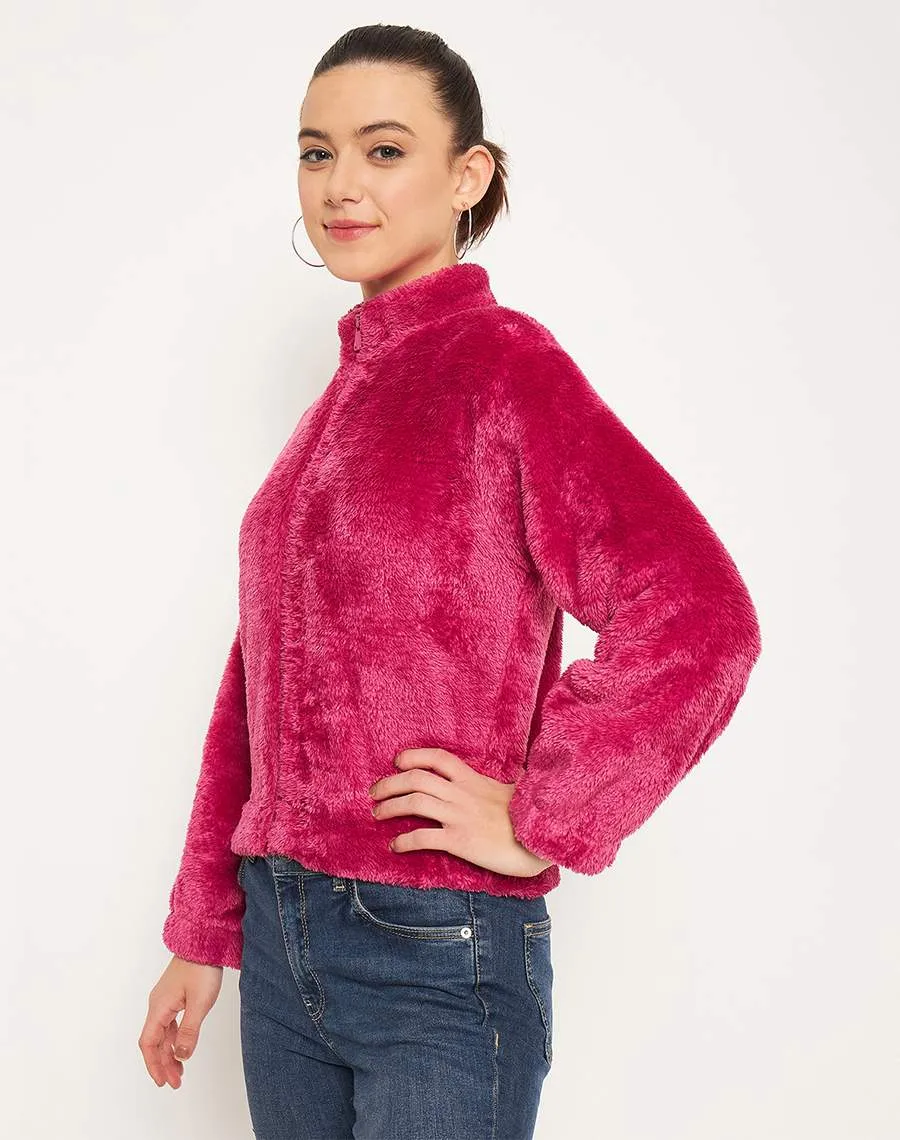 Madame Mystic High Neck Sweatshirt product herringbone texture Cozy Everyday