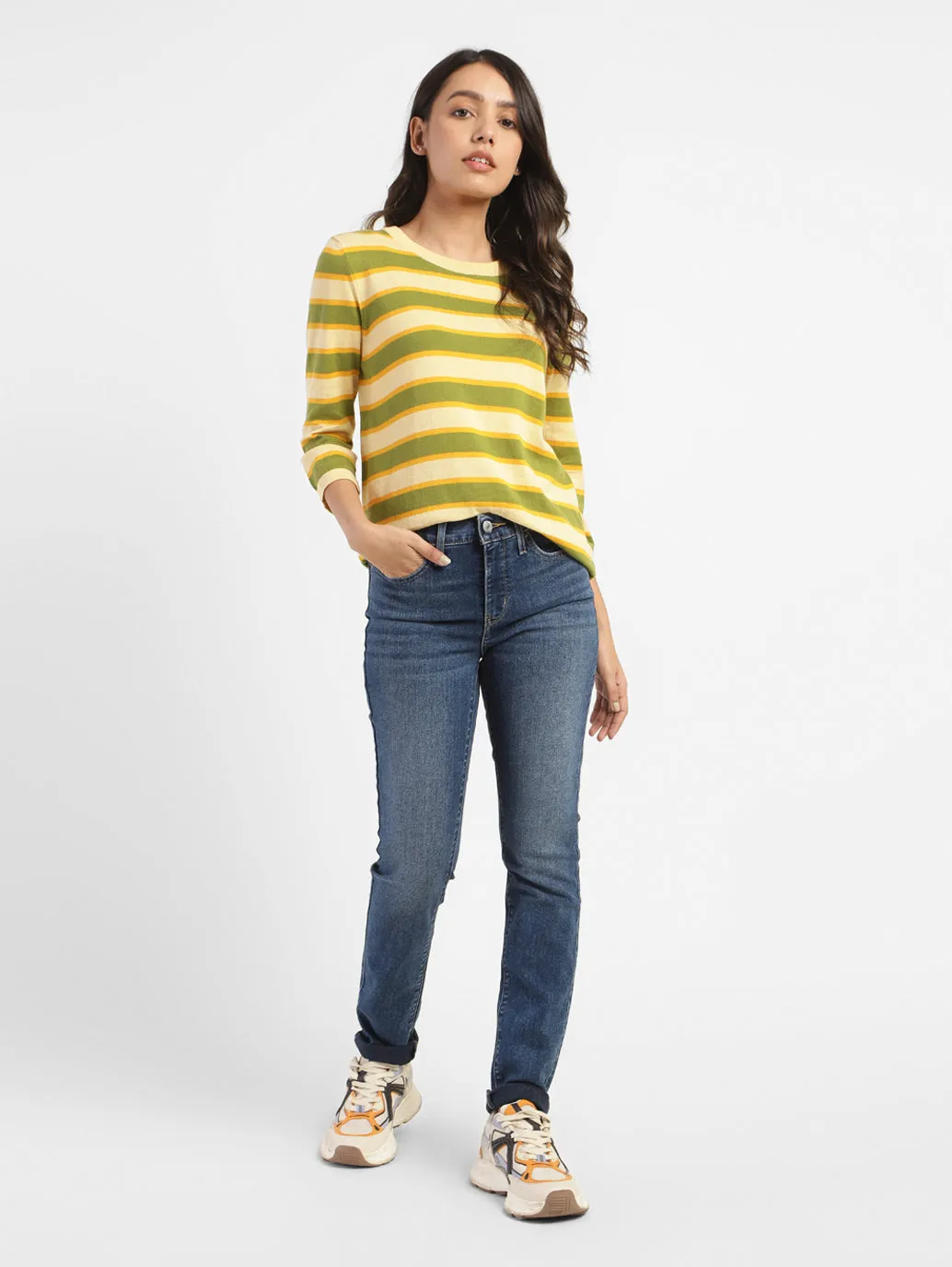 Versatile Wear Women's 311 Blue Skinny Fit Mid Rise Jeans