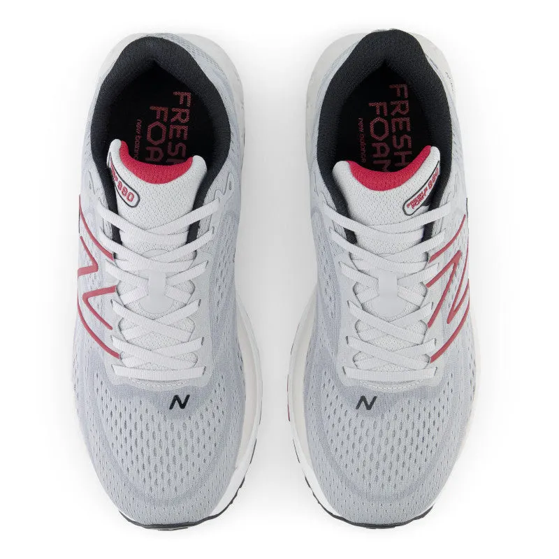 Fresh Foam X 880v13 - Aluminum Grey with Crimson and Black - Men's classic - brand shoes 5K runs