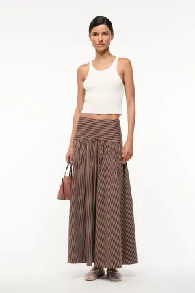 PROCIDA SKIRT | DARK OAK MICRO STRIPE Soft Layers