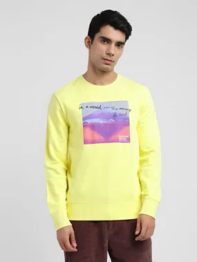Men's Graphic Print Crew Neck Sweatshirt Modern Minimal