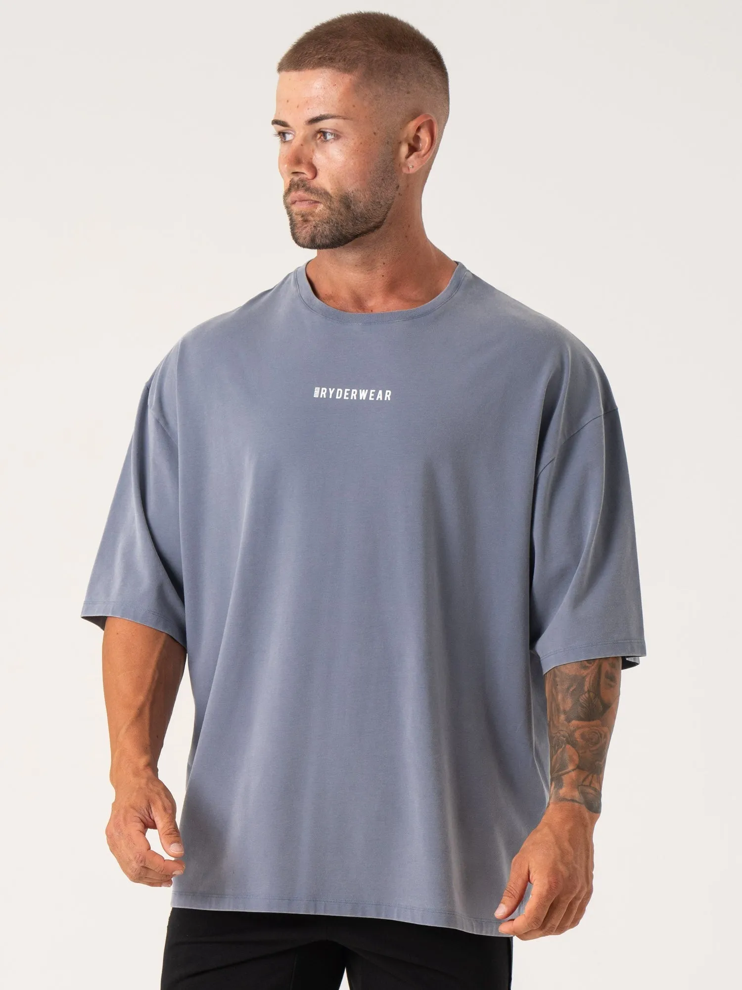 Pursuit Oversized T-Shirt - Denim Blue Stonewash ComfortOptimizedConstruction