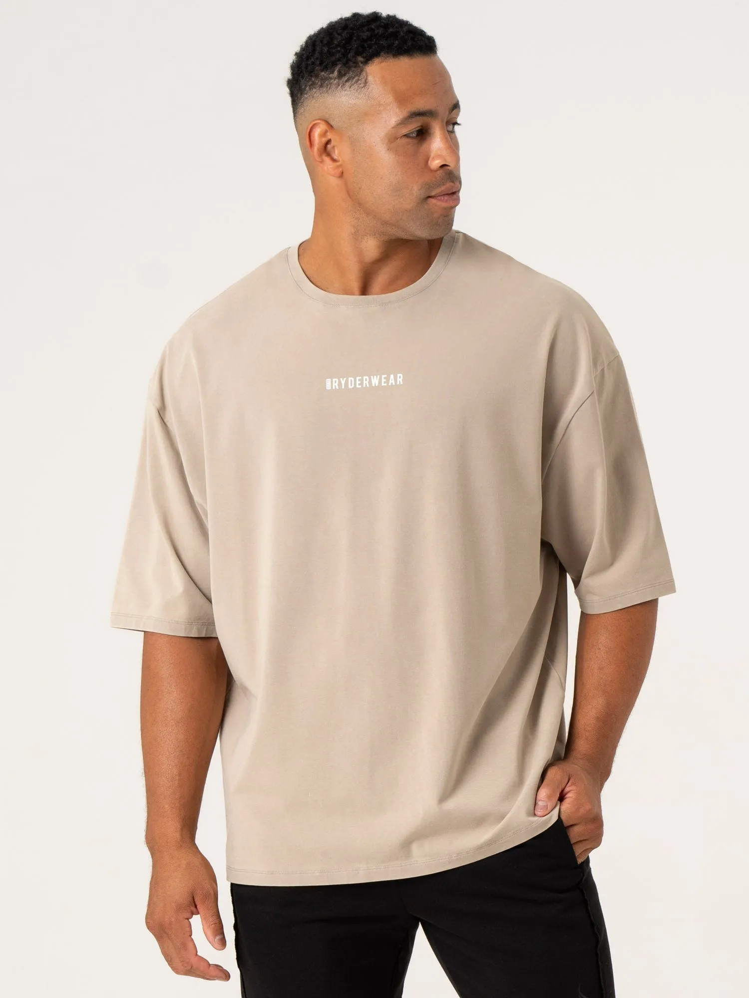 Pursuit Oversized T-Shirt - Taupe Stonewash Casual Chic Wear