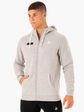Mid Season Wear Cold Season Recharge Zip Up Hoodie - Grey Marl