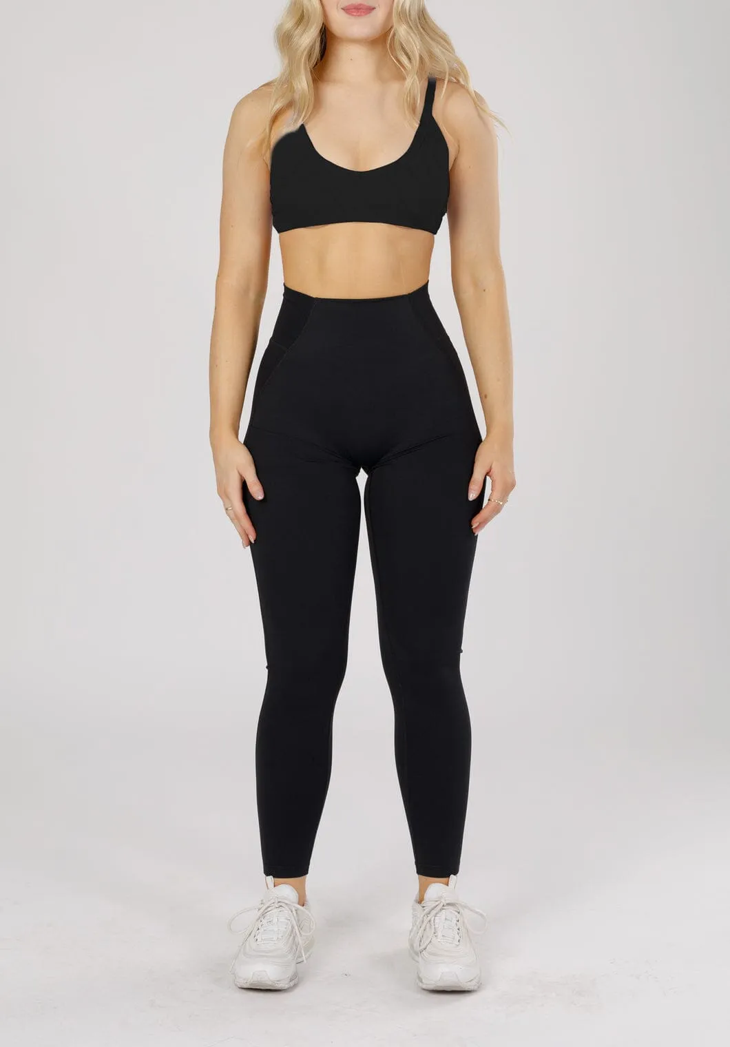 RecStretch? DesB High Flow Sculptseam? Plus Legging Black Studio Practice Eco Friendly Subtle Detail