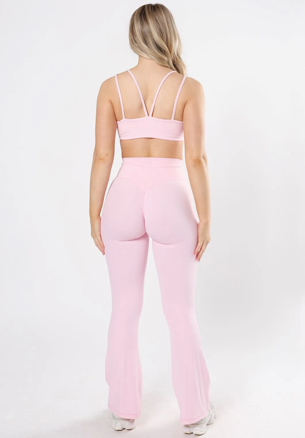 Non Slip Grip Waistband RecStretch? Original Sculptseam? Plus Essential Flare Legging 31" Pink Opal