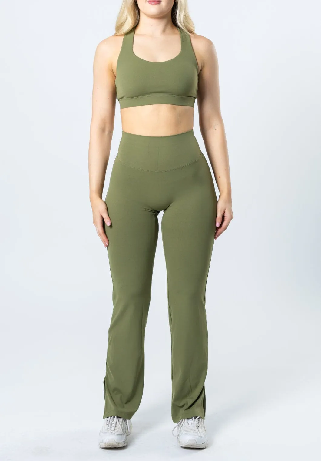 RecStretch Original Sculptseam? Plus Flare Legging 31" Olive Trend Seeker Ultra Light