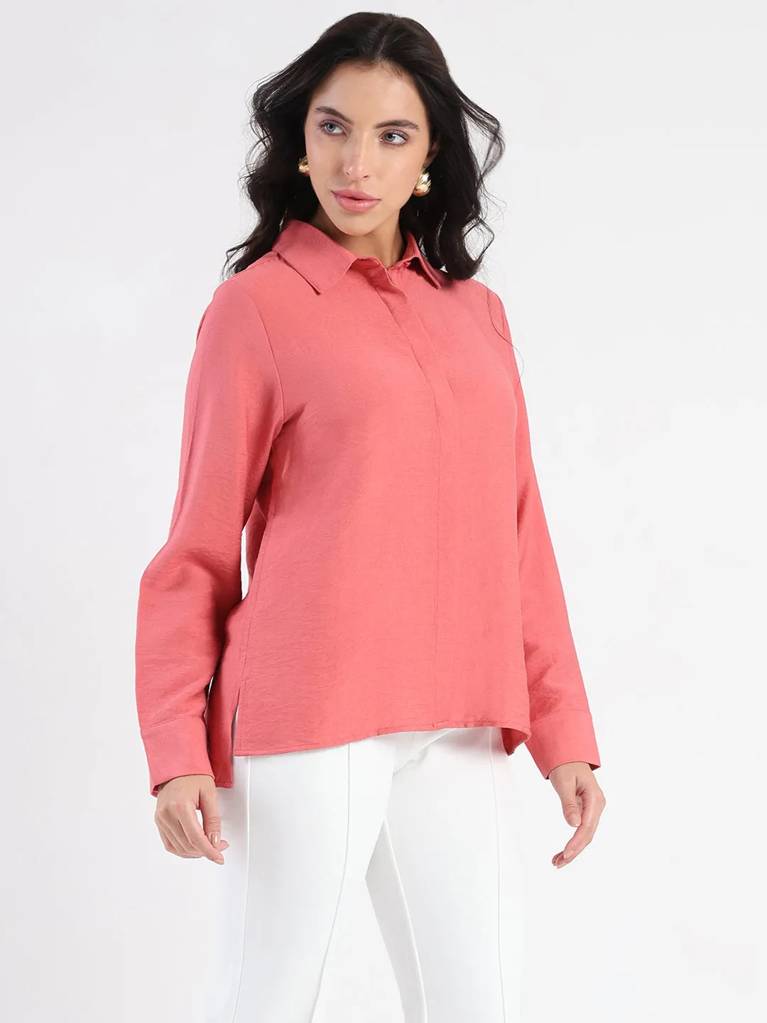 Non Irritating Seams Madame Coral Rayon Blend Shirt