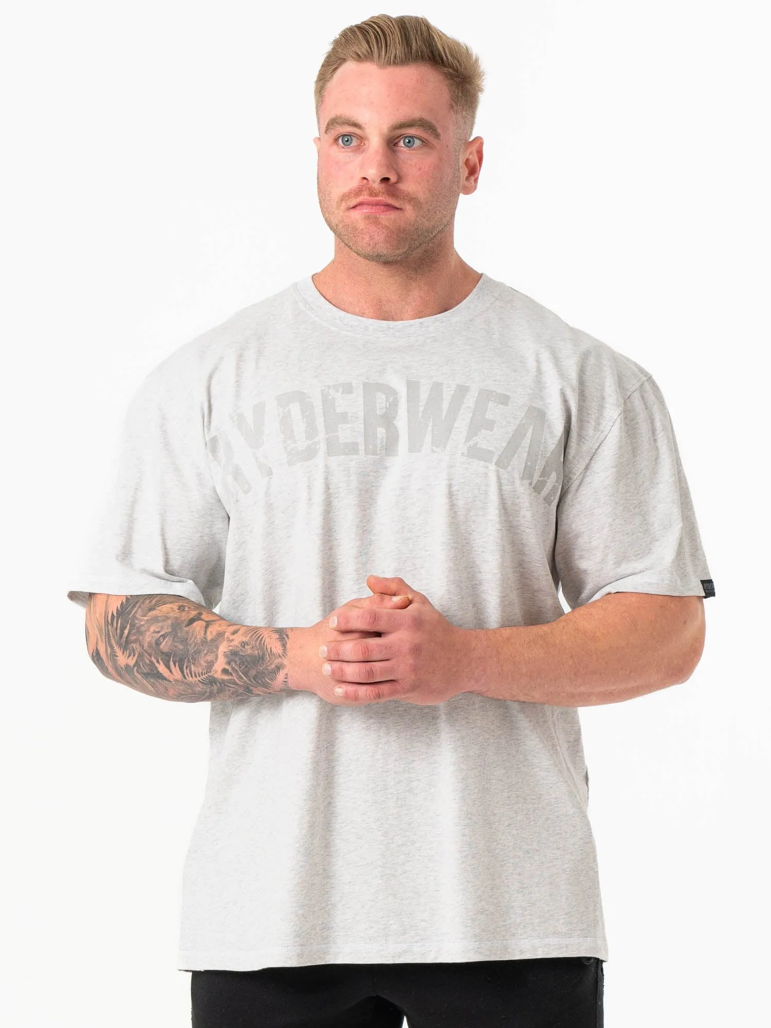 Force Oversized T-Shirt - Chalk Grey Marl Classic Wearable Comfortable apparel