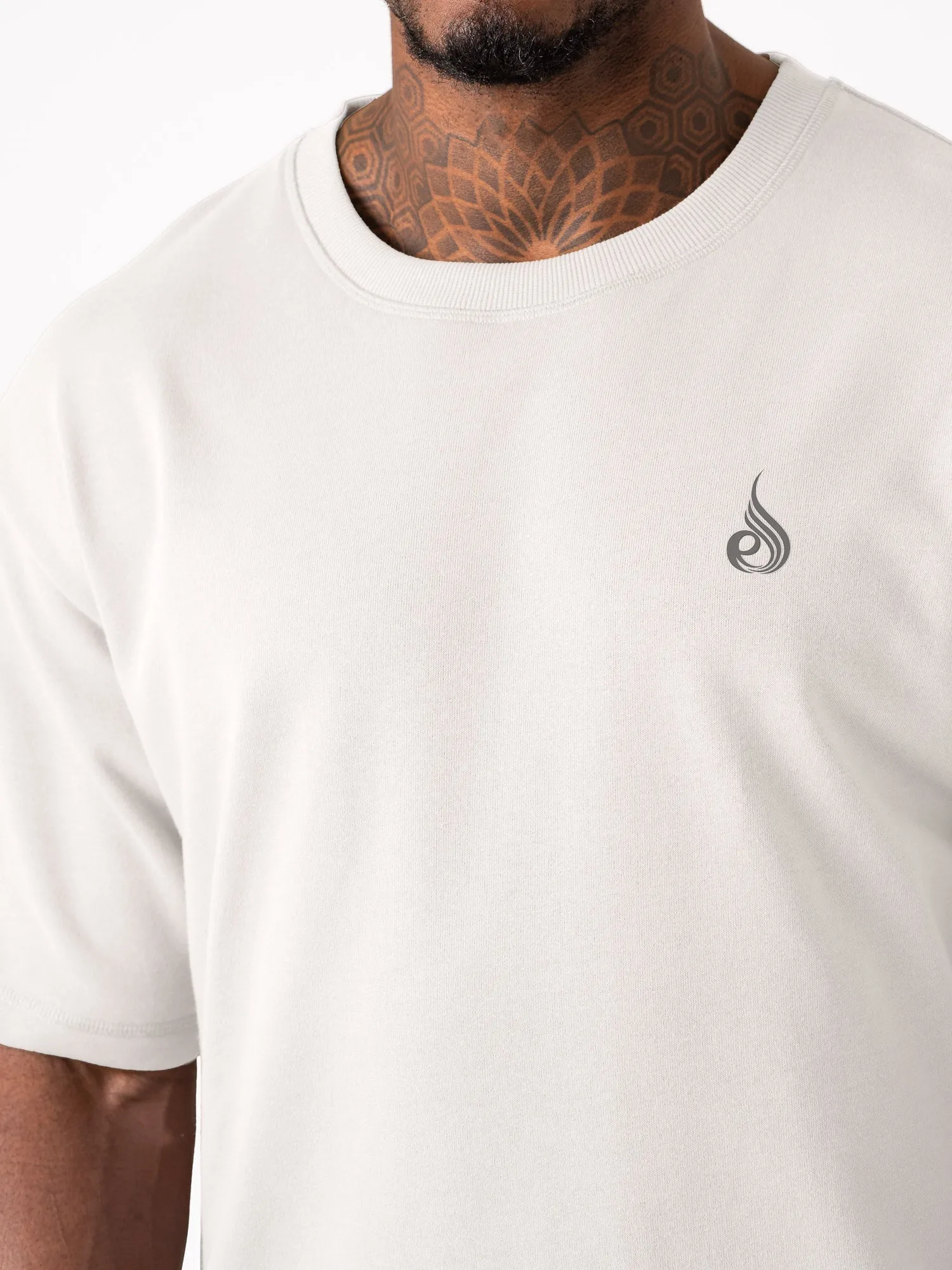 Throwback Fleece Oversized T-Shirt - White City Smart